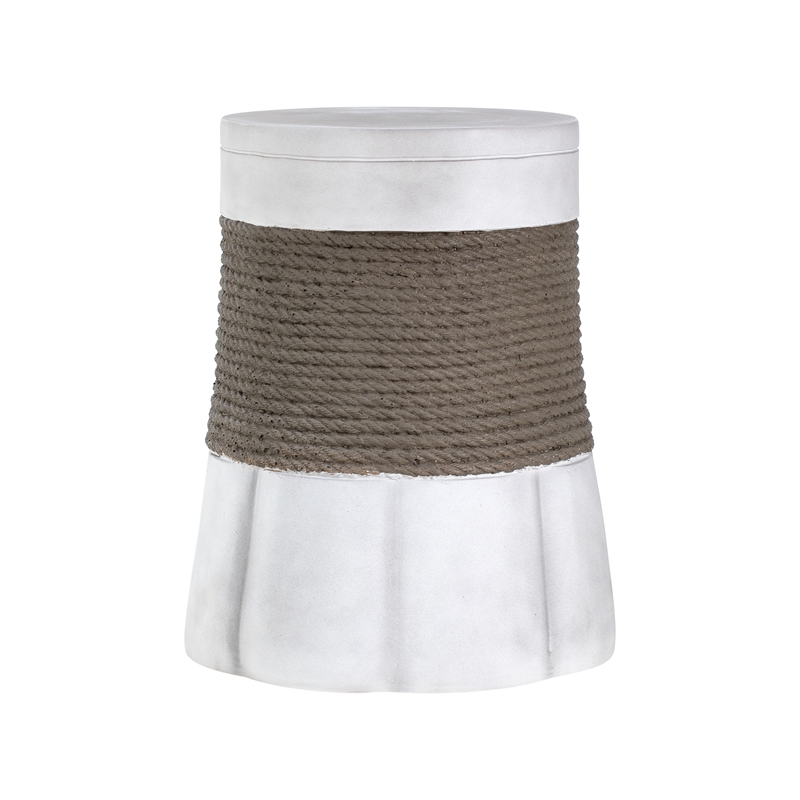 Retro Woven Rope Side Table  ceramic with Brown color
