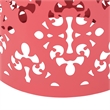 Large Outdoor End Table Pink Finish with Durable Iron Construction
