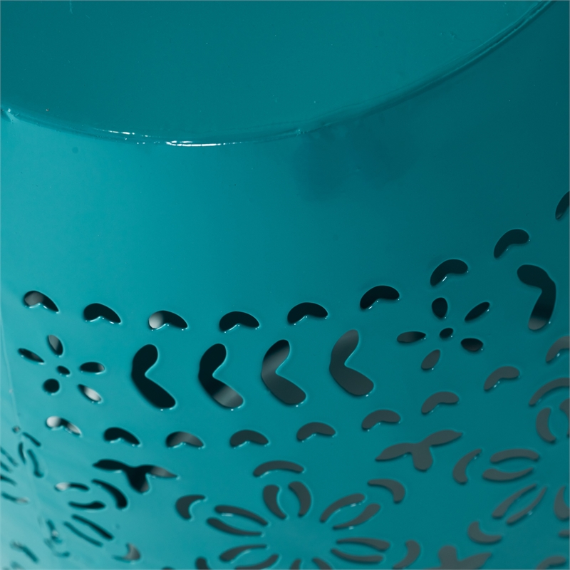 Ruby 12 Outdoor Side Table Iron Teal