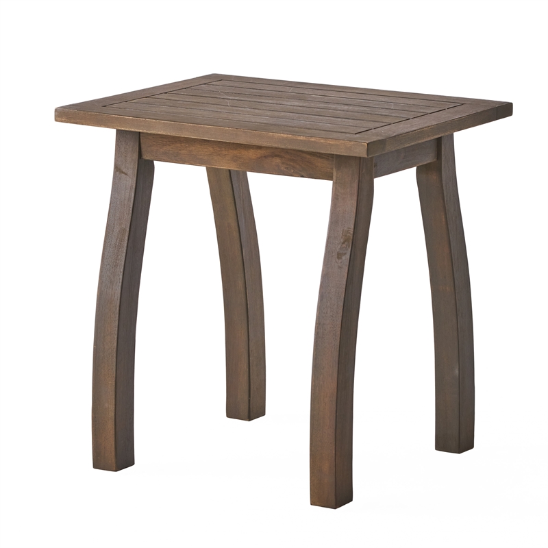 Gray Wood End Table for Living Room Bedroom  Versatile Use