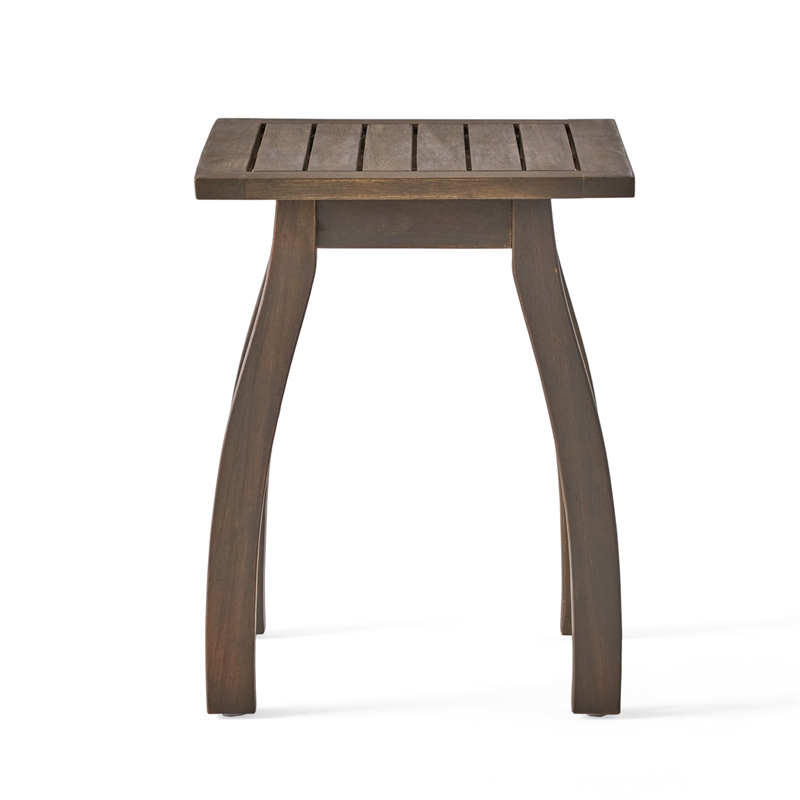 Gray Wood End Table for Living Room Bedroom  Versatile Use