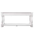 63 White Pine Wood Console Table with 3 Drawers and Bottom Shelf