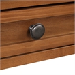 Brown 36 Pine Wood Console Table with 4 Drawers and Storage Shelf
