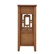 Brown 36 Pine Wood Console Table with 4 Drawers and Storage Shelf