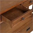 Brown 36 Pine Wood Console Table with 4 Drawers and Storage Shelf