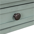 Blue 36 Pine Wood Farmhouse Console Table with 4 Drawers and Storage Shelf