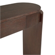 Espresso Solid Wood Entryway Table with Oval Fluted Design and 2 Drawers