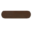 Espresso Solid Wood Entryway Table with Oval Fluted Design and 2 Drawers