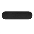 Black Solid Wood Oval Console Table with Fluted Design and 2 Drawers