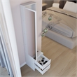 White MDF Extra Large Full Body Mirror & Jewelry Cabinet Storage Organizer