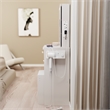 White MDF 29.2 Vanity Table Set with LED Mirror Power Station & Stool