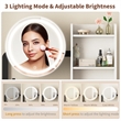Small Vanity Desk with LED Mirror & Stool  Metal & Synthetic Wood (White & Black)
