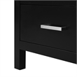 36 Black Solid Wood Bathroom Vanity with Storage Shelves Divided Drawer