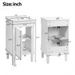 18 French White Solid woodSmall Bathroom Vanity with Adjustable Shelf