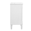 18 French White Solid woodSmall Bathroom Vanity with Adjustable Shelf