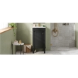 18 French Style Bathroom Vanity Black   Solid Wood with Sink