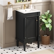 18 French Style Bathroom Vanity Black   Solid Wood with Sink