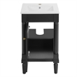 18 French Style Bathroom Vanity Black   Solid Wood with Sink