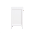 Modern White Solid Wood Scalloped Nightstand with Drawer and Shelf