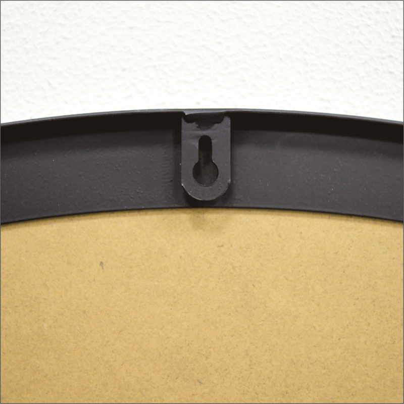 Black Wood Round Wall Mounted Mirror for Bedroom Living Room and  Home Decor