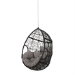 Gray Rattan Hanging Chair with 8ft Chain