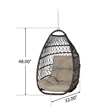 Brown Fabric Foldable Hanging Chair for Indoor and Outdoor Use