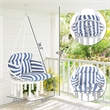 White Steel Outdoor Hanging Hammock Swing Chair