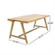 Teak Wood Outdoor Dining Table for Weather Resistant Patio and Garden Use