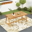 Teak Wood Outdoor Dining Table for Weather Resistant Patio and Garden Use