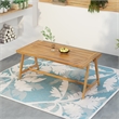 Teak Wood Outdoor Dining Table for Weather Resistant Patio and Garden Use