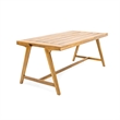 Teak Wood Outdoor Dining Table for Weather Resistant Patio and Garden Use