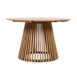 47.25  Teak Wood Round Outdoor Patio Dining Table for Backyard and Lawn