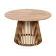 47.25  Teak Wood Round Outdoor Patio Dining Table for Backyard and Lawn