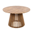 47.25  Teak Wood Round Outdoor Patio Dining Table for Backyard and Lawn