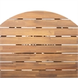 47.25  Teak Wood Round Outdoor Patio Dining Table for Backyard and Lawn