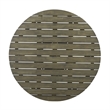 47.25 Round Gray Wood Outdoor Patio Dining Table for Backyard and Balcony