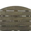 47.25 Round Gray Wood Outdoor Patio Dining Table for Backyard and Balcony