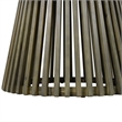 47.25 Round Gray Wood Outdoor Patio Dining Table for Backyard and Balcony