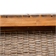 Brown Wood   Outdoor modern  Dining Table with Teak Finish