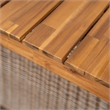 Brown Wood   Outdoor modern  Dining Table with Teak Finish