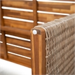 Brown Wood   Outdoor modern  Dining Table with Teak Finish