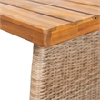Brown Wood   Outdoor modern  Dining Table with Teak Finish