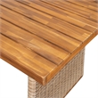 Brown Wood   Outdoor modern  Dining Table with Teak Finish