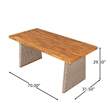 Brown Wood   Outdoor modern  Dining Table with Teak Finish