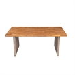 Brown Wood   Outdoor modern  Dining Table with Teak Finish