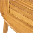 47.25 Round Teak Wood Modern Slatted Indoor Outdoor Dining Table