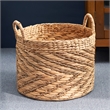 15 Round Water Hyacinth Woven Basket with Handles for Storage