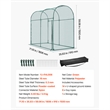Green Polyester 5.9ft Crop Cage Plant Protection Tent with Zippered Door