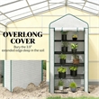 Small Portable Green Steel Mini Greenhouse - Convenient Outdoor Plant Growth