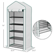 Small Portable Green Steel Mini Greenhouse - Convenient Outdoor Plant Growth
